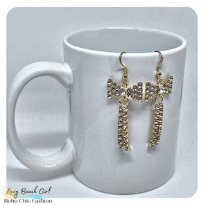 Bow Rhinestone Earrings